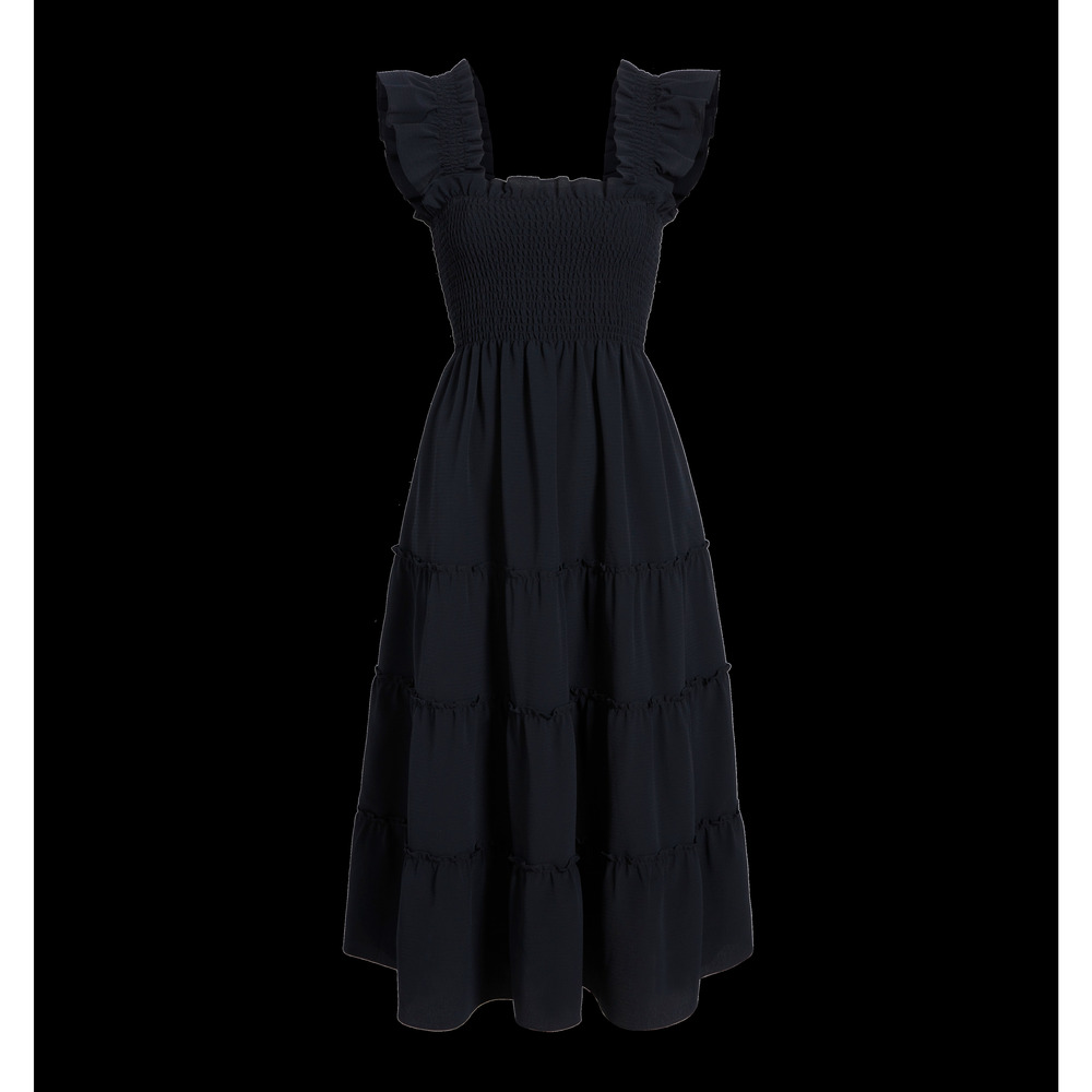 Hill House Home The Ellie Nap Dress - Black Crepe Size XSWrinkle Resistant Black